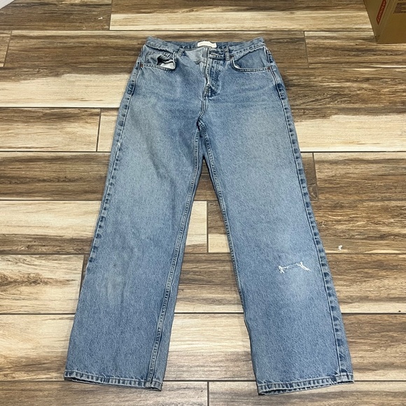 Topshop Women's Wide-Leg Jeans Blue Light Wash Size 29 - Picture 9 of 9